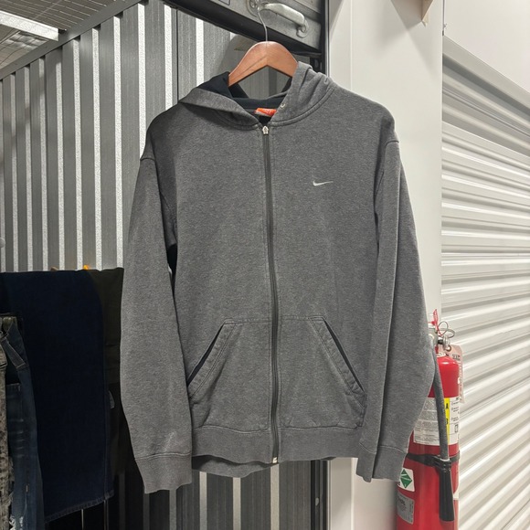 Nike Athletic Dept Gray Full Zip Up Hoodie Mens Size Medium Sweatshirt Jacket - Picture 1 of 5